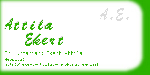 attila ekert business card